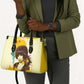 Angela Davis Leather Bag Bold Pop Art Style Freedom Is a Constant Struggle Quote Civil Rights Activist - African Pride