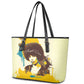 Angela Davis Leather Tote Bag Bold Pop Art Style Freedom Is a Constant Struggle Quote Civil Rights Activist - African Pride