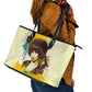 Angela Davis Leather Tote Bag Bold Pop Art Style Freedom Is a Constant Struggle Quote Civil Rights Activist - African Pride