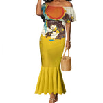 Angela Davis Mermaid Dress Bold Pop Art Style Freedom Is a Constant Struggle Quote Civil Rights Activist - African Pride