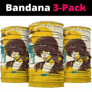 Angela Davis Neck Gaiter Bold Pop Art Style Freedom Is a Constant Struggle Quote Civil Rights Activist - African Pride