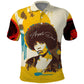 Angela Davis Polo Shirt Bold Pop Art Style Freedom Is a Constant Struggle Quote Civil Rights Activist TS04