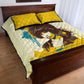 Angela Davis Quilt Bed Set Bold Pop Art Style Freedom Is a Constant Struggle Quote Civil Rights Activist - African Pride