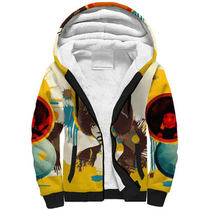 Angela Davis Sherpa Hoodie Bold Pop Art Style Freedom Is a Constant Struggle Quote Civil Rights Activist - African Pride