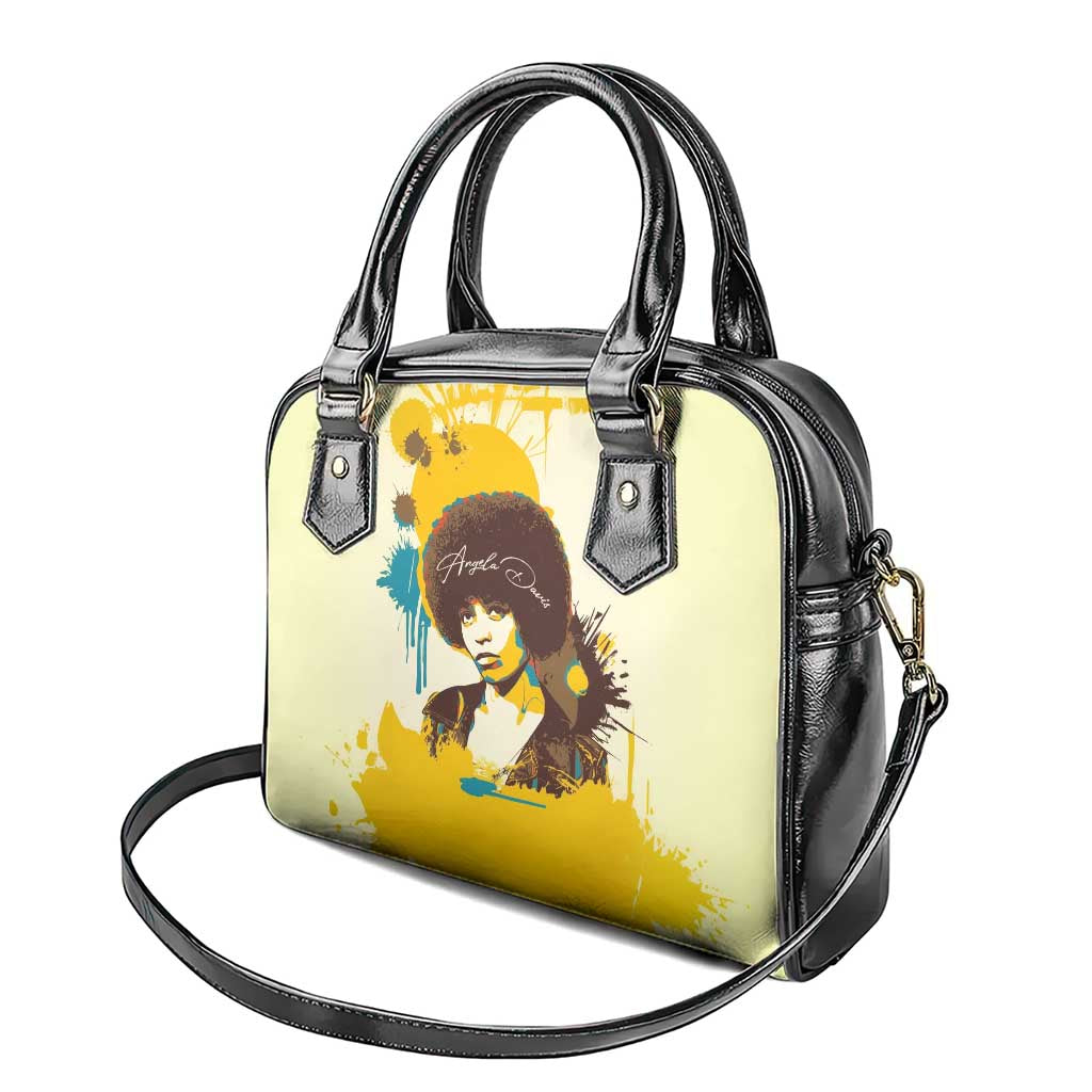 Angela Davis Shoulder Handbag Bold Pop Art Style Freedom Is a Constant Struggle Quote Civil Rights Activist - African Pride