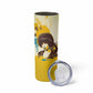 Angela Davis Skinny Tumbler Bold Pop Art Style Freedom Is a Constant Struggle Quote Civil Rights Activist - African Pride