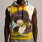 Angela Davis Sleeveless Hoodie Bold Pop Art Style Freedom Is a Constant Struggle Quote Civil Rights Activist - African Pride