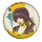 Angela Davis Spare Tire Cover Bold Pop Art Style Freedom Is a Constant Struggle Quote Civil Rights Activist - African Pride