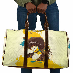 Angela Davis Travel Bag Bold Pop Art Style Freedom Is a Constant Struggle Quote Civil Rights Activist - African Pride