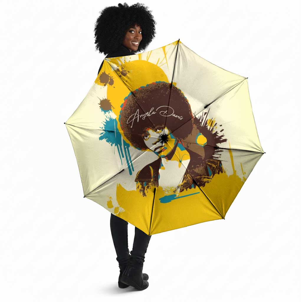 Angela Davis Umbrella Bold Pop Art Style Freedom Is a Constant Struggle Quote Civil Rights Activist - African Pride