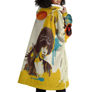 Angela Davis Wearable Blanket Hoodie Bold Pop Art Style Freedom Is a Constant Struggle Quote Civil Rights Activist - African Pride