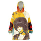 Angela Davis Wearable Blanket Hoodie Bold Pop Art Style Freedom Is a Constant Struggle Quote Civil Rights Activist - African Pride