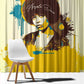 Angela Davis Window Curtain Bold Pop Art Style Freedom Is a Constant Struggle Quote Civil Rights Activist - African Pride