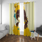 Angela Davis Window Curtain Bold Pop Art Style Freedom Is a Constant Struggle Quote Civil Rights Activist - African Pride