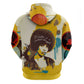 Angela Davis Zip Hoodie Bold Pop Art Style Freedom Is a Constant Struggle Quote Civil Rights Activist - African Pride