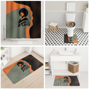 Angela Davis Bathroom Set Retro Graphic Design I Am Changing the Things I Cannot Accept Quote Civil Rights Empowerment Tribute - African Pride
