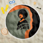 Angela Davis Beach Blanket Retro Graphic Design I Am Changing the Things I Cannot Accept Quote Civil Rights Empowerment Tribute - African Pride