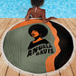 Angela Davis Beach Blanket Retro Graphic Design I Am Changing the Things I Cannot Accept Quote Civil Rights Empowerment Tribute - African Pride