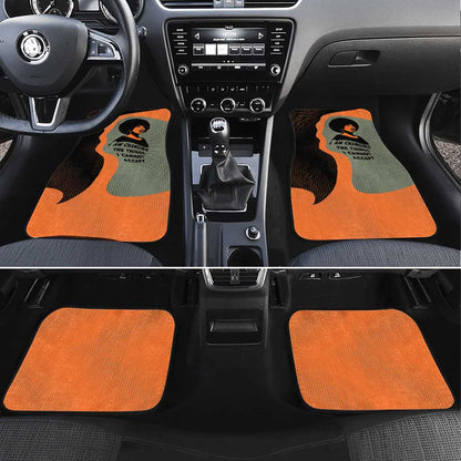 Angela Davis Car Mats Retro Graphic Design I Am Changing the Things I Cannot Accept Quote Civil Rights Empowerment Tribute - African Pride