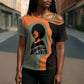 Angela Davis Cross Shoulder Shirt Retro Graphic Design I Am Changing the Things I Cannot Accept Quote Civil Rights Empowerment Tribute - African Pride