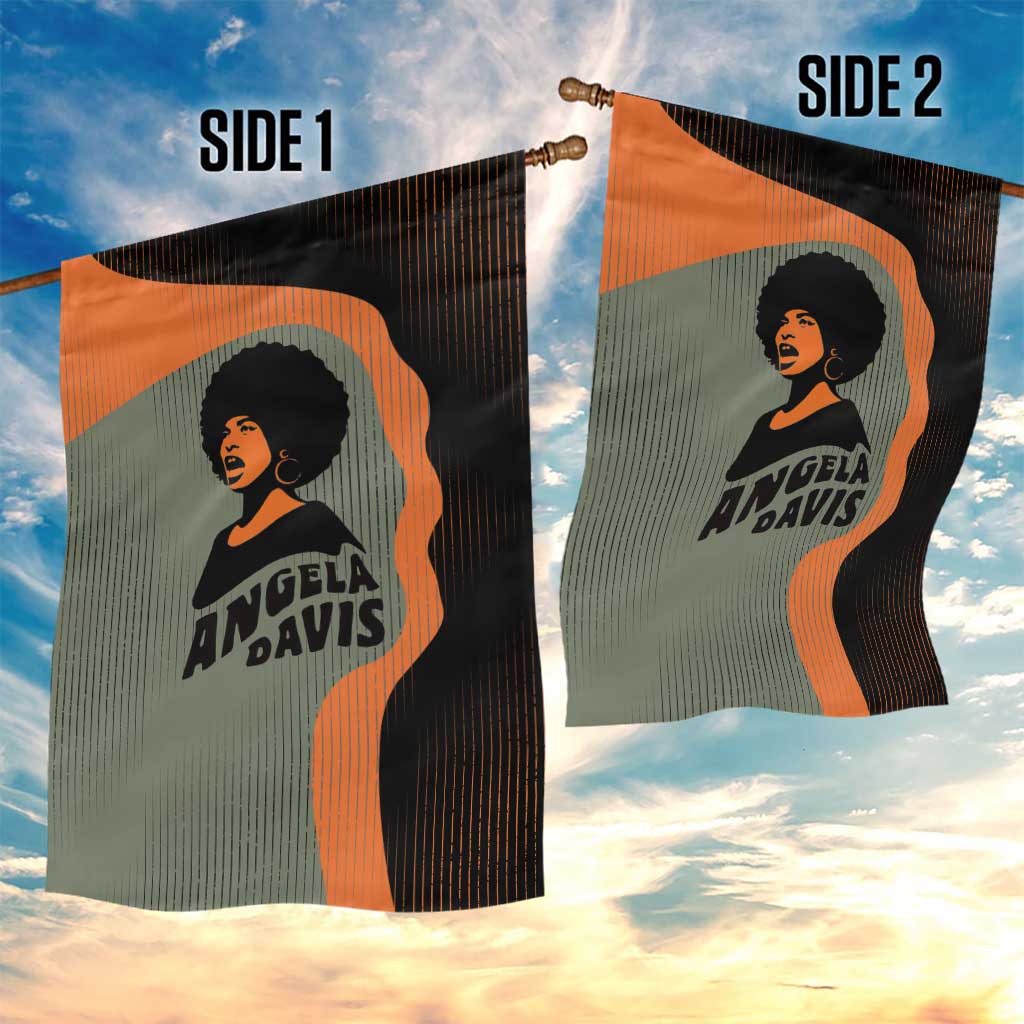 Angela Davis Garden Flag Retro Graphic Design I Am Changing the Things I Cannot Accept Quote Civil Rights Empowerment Tribute - African Pride