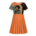 Angela Davis Kid Short Sleeve Dress Retro Graphic Design I Am Changing the Things I Cannot Accept Quote Civil Rights Empowerment Tribute TS04