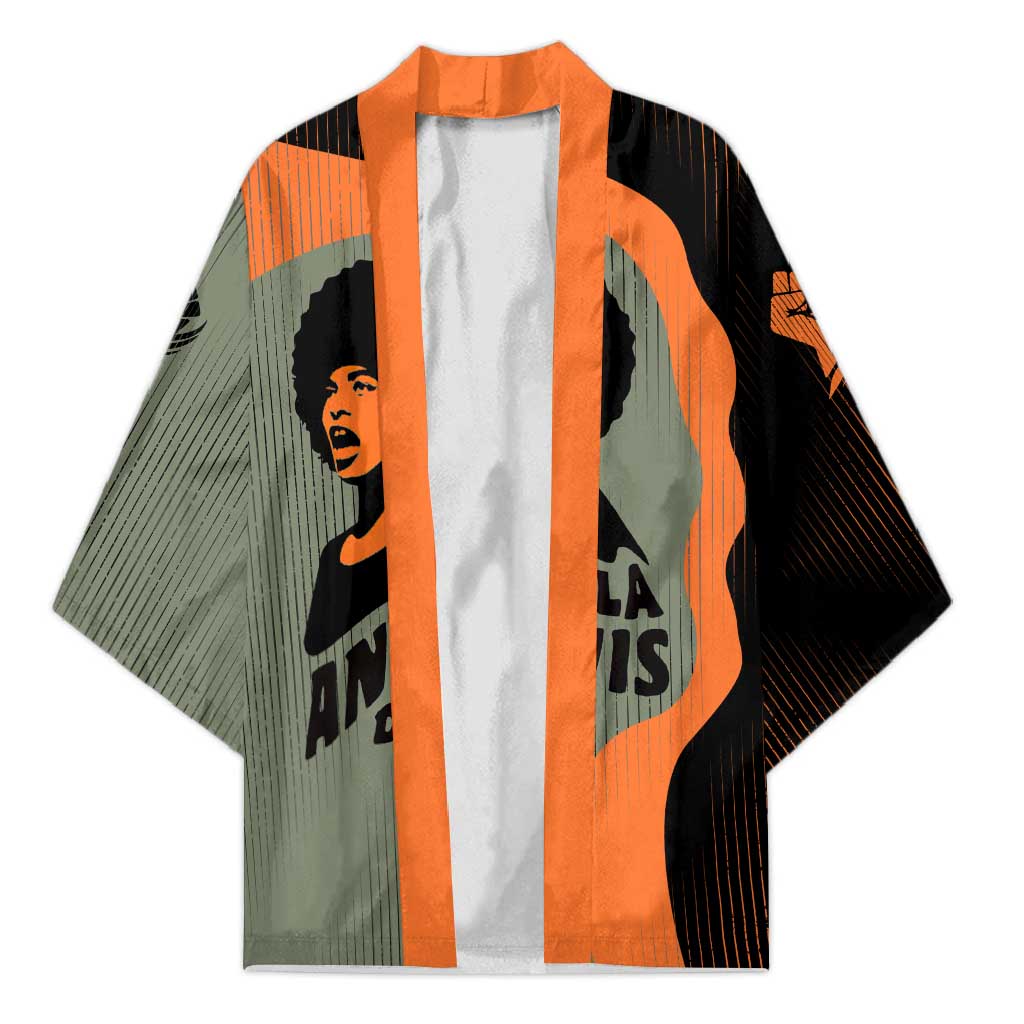 Angela Davis Kimono Retro Graphic Design I Am Changing the Things I Cannot Accept Quote Civil Rights Empowerment Tribute - African Pride