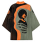 Angela Davis Kimono Retro Graphic Design I Am Changing the Things I Cannot Accept Quote Civil Rights Empowerment Tribute - African Pride
