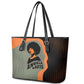 Angela Davis Leather Tote Bag Retro Graphic Design I Am Changing the Things I Cannot Accept Quote Civil Rights Empowerment Tribute - African Pride