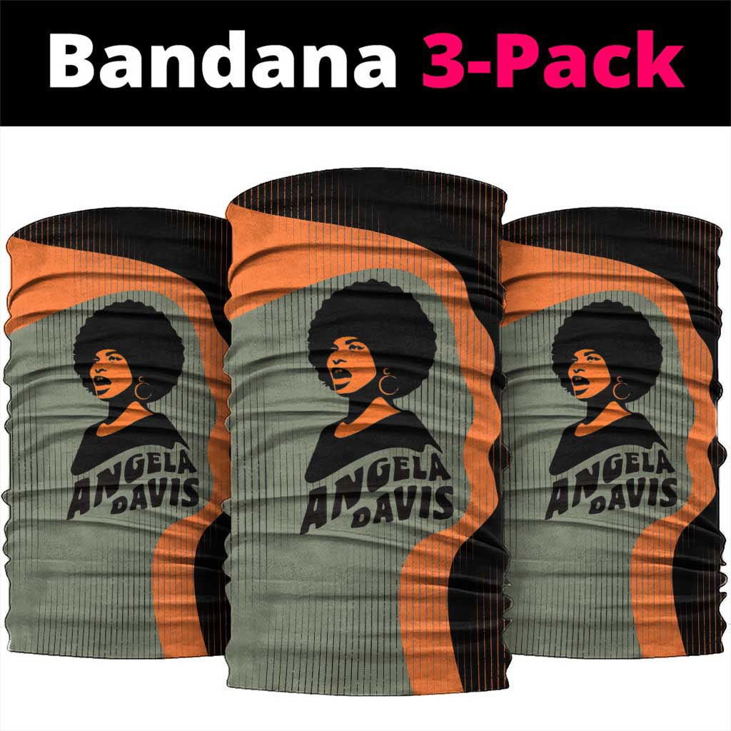 Angela Davis Neck Gaiter Retro Graphic Design I Am Changing the Things I Cannot Accept Quote Civil Rights Empowerment Tribute - African Pride