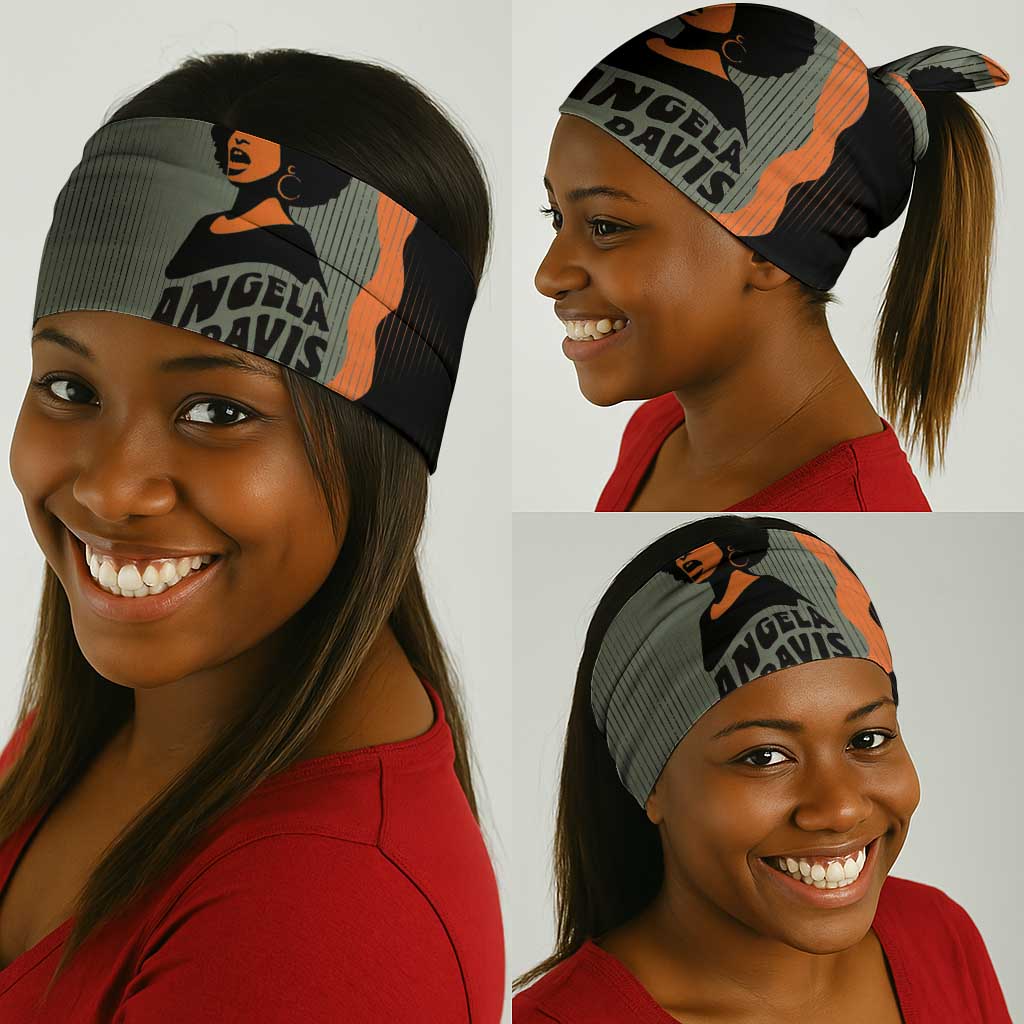 Angela Davis Neck Gaiter Retro Graphic Design I Am Changing the Things I Cannot Accept Quote Civil Rights Empowerment Tribute - African Pride