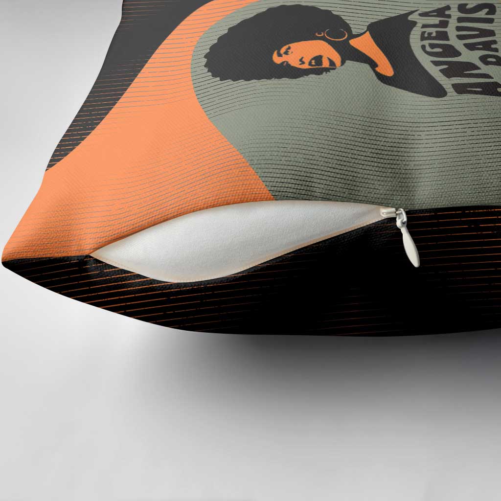 Angela Davis Pillow Cover Retro Graphic Design I Am Changing the Things I Cannot Accept Quote Civil Rights Empowerment Tribute - African Pride