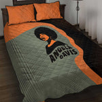 Angela Davis Quilt Bed Set Retro Graphic Design I Am Changing the Things I Cannot Accept Quote Civil Rights Empowerment Tribute - African Pride