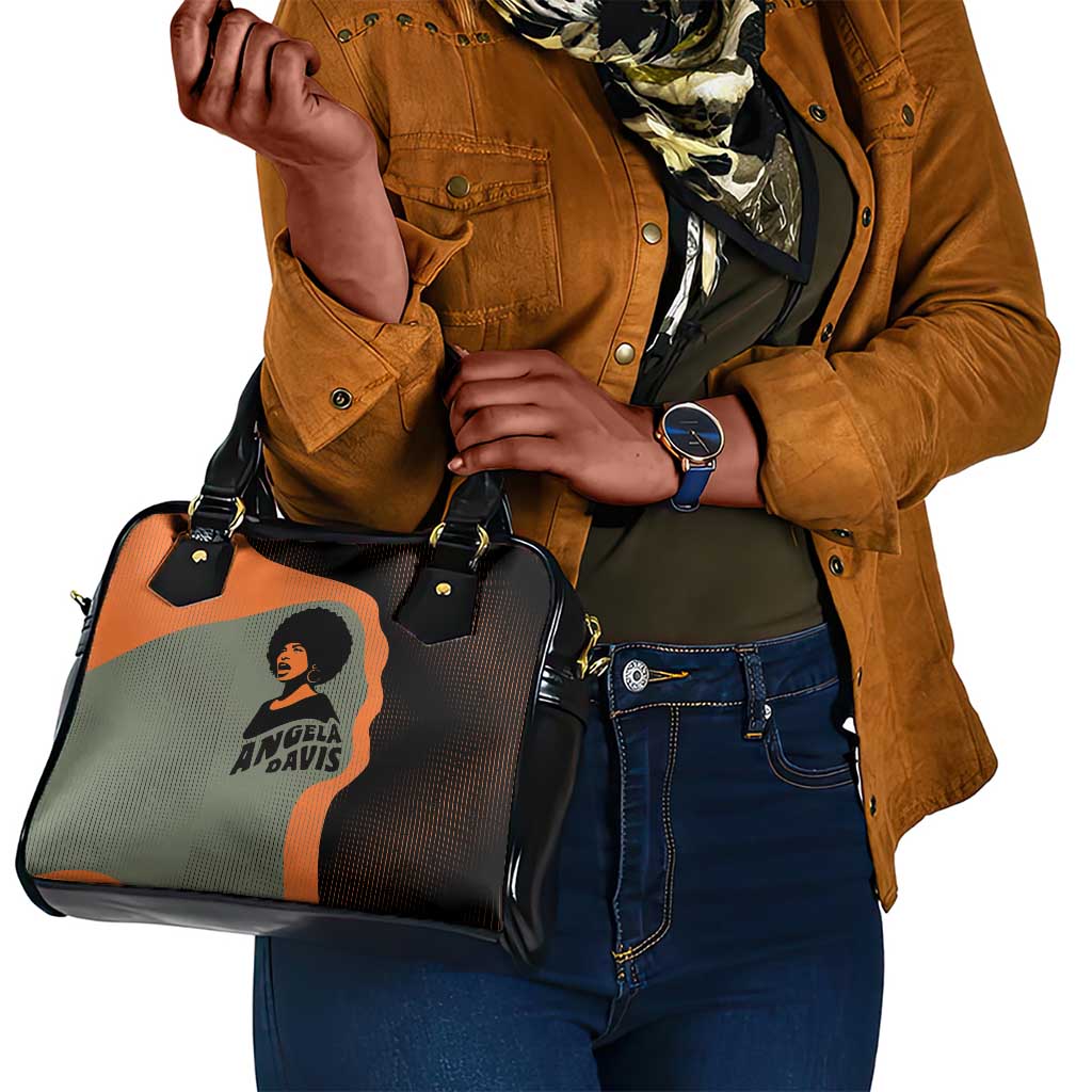 Angela Davis Shoulder Handbag Retro Graphic Design I Am Changing the Things I Cannot Accept Quote Civil Rights Empowerment Tribute - African Pride