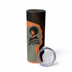 Angela Davis Skinny Tumbler Retro Graphic Design I Am Changing the Things I Cannot Accept Quote Civil Rights Empowerment Tribute - African Pride