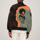 Angela Davis Sleeve Zip Bomber Jacket Retro Graphic Design I Am Changing the Things I Cannot Accept Quote Civil Rights Empowerment Tribute - African Pride