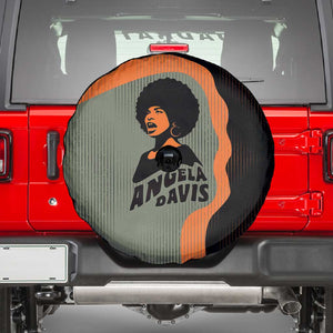 Angela Davis Spare Tire Cover Retro Graphic Design I Am Changing the Things I Cannot Accept Quote Civil Rights Empowerment Tribute - African Pride