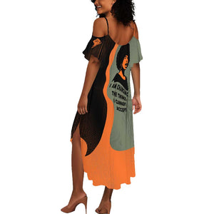 Angela Davis Summer Maxi Dress Retro Graphic Design I Am Changing the Things I Cannot Accept Quote Civil Rights Empowerment Tribute TS04
