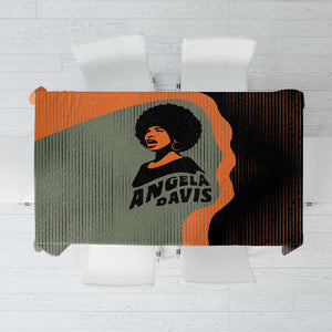 Angela Davis Tablecloth Retro Graphic Design I Am Changing the Things I Cannot Accept Quote Civil Rights Empowerment Tribute - African Pride