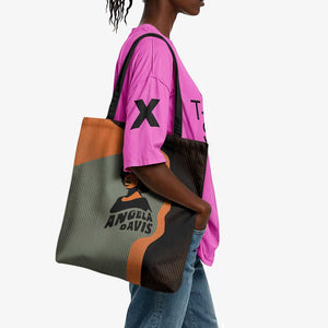 Angela Davis Tote Bag Retro Graphic Design I Am Changing the Things I Cannot Accept Quote Civil Rights Empowerment Tribute - African Pride