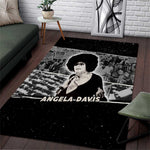 Angela Davis Area Rug Protest Design Liberating Minds and Society Quote Civil Rights Movement - African Pride