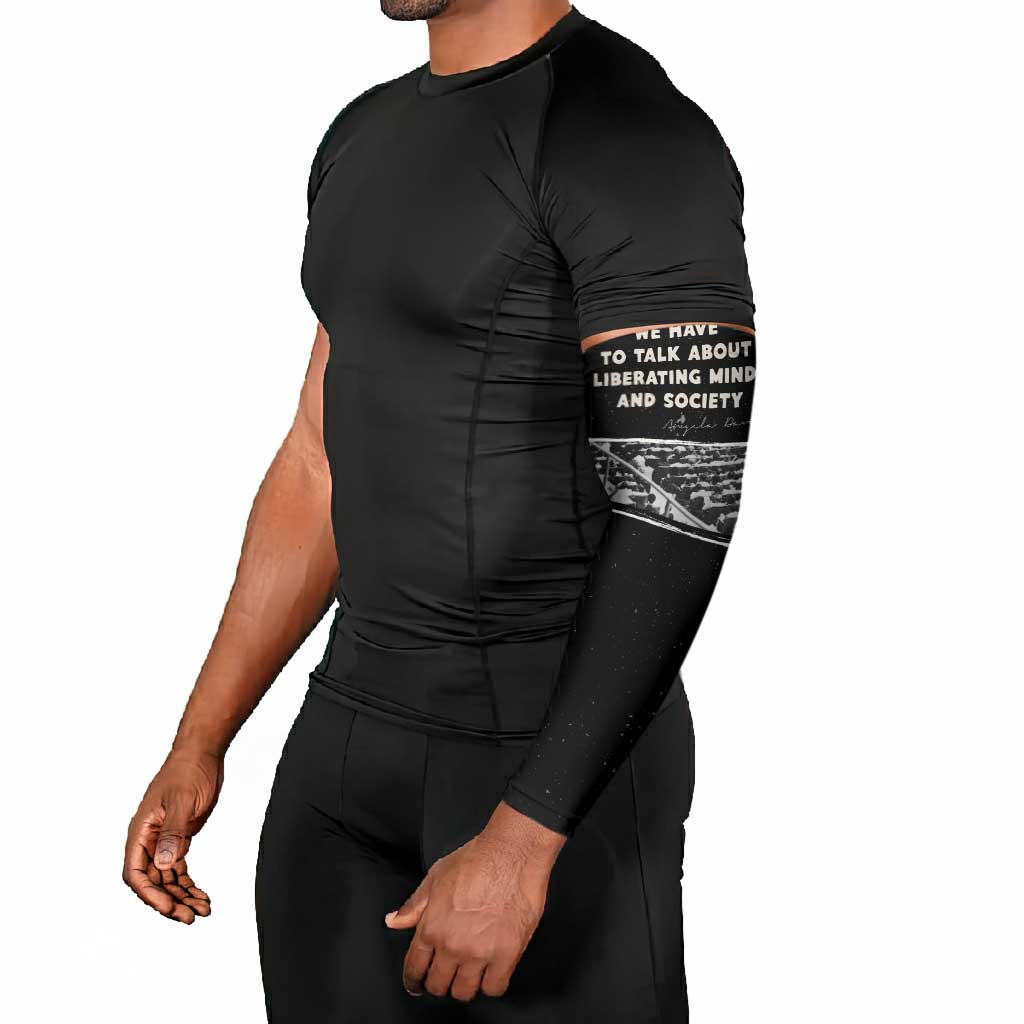 Angela Davis Arm Sleeves Protest Design Liberating Minds and Society Quote Civil Rights Movement - African Pride
