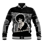 Angela Davis Baseball Jacket Protest Design Liberating Minds and Society Quote Civil Rights Movement - African Pride