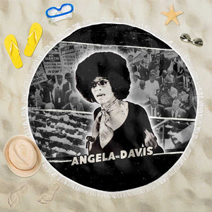 Angela Davis Beach Blanket Protest Design Liberating Minds and Society Quote Civil Rights Movement - African Pride