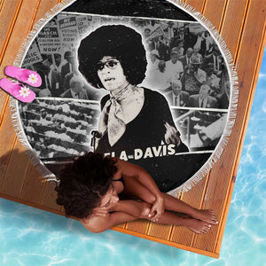 Angela Davis Beach Blanket Protest Design Liberating Minds and Society Quote Civil Rights Movement - African Pride