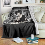Angela Davis Blanket Protest Design Liberating Minds and Society Quote Civil Rights Movement - African Pride
