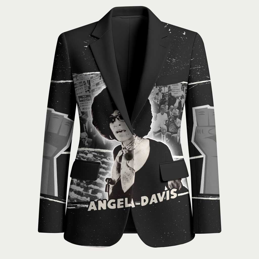 Angela Davis Blazer Protest Design Liberating Minds and Society Quote Civil Rights Movement - African Pride