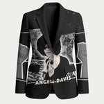 Angela Davis Blazer Protest Design Liberating Minds and Society Quote Civil Rights Movement - African Pride