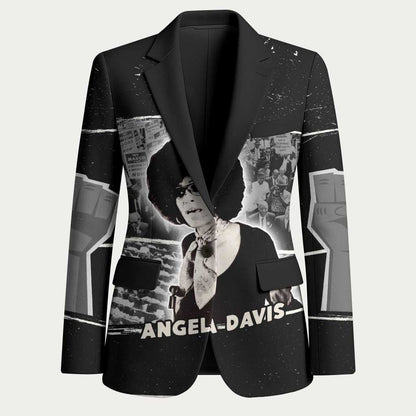 Angela Davis Blazer Protest Design Liberating Minds and Society Quote Civil Rights Movement - African Pride