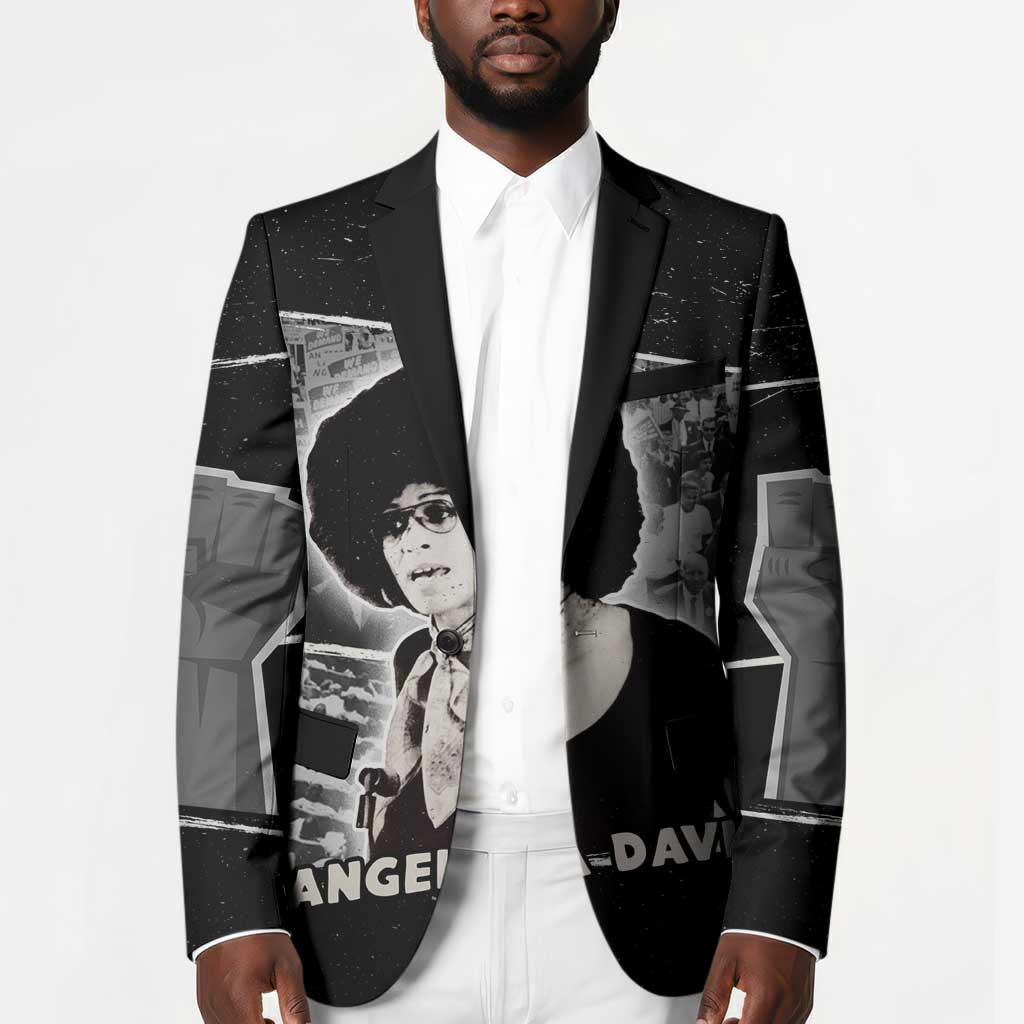 Angela Davis Blazer Protest Design Liberating Minds and Society Quote Civil Rights Movement - African Pride